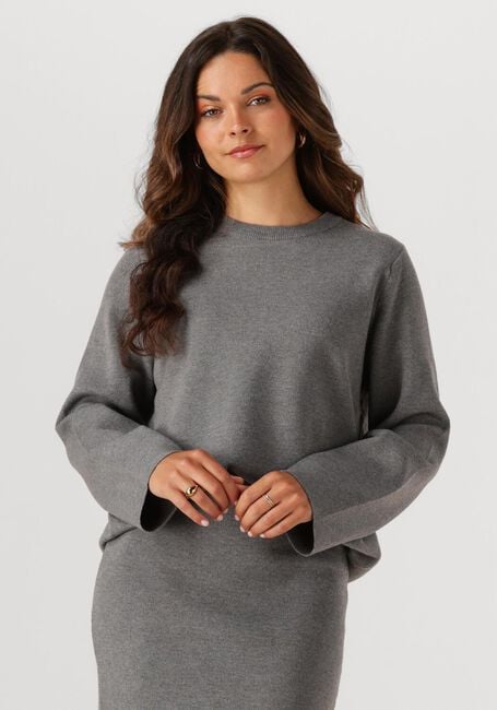 Grijze OBJECT Trui OBJREYNARD O-NECK PULLOVER - large