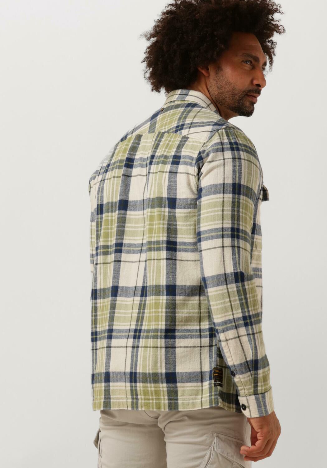 PME LEGEND Heren Overhemden Long Sleeve Shirt Ctn Yd Check Groen