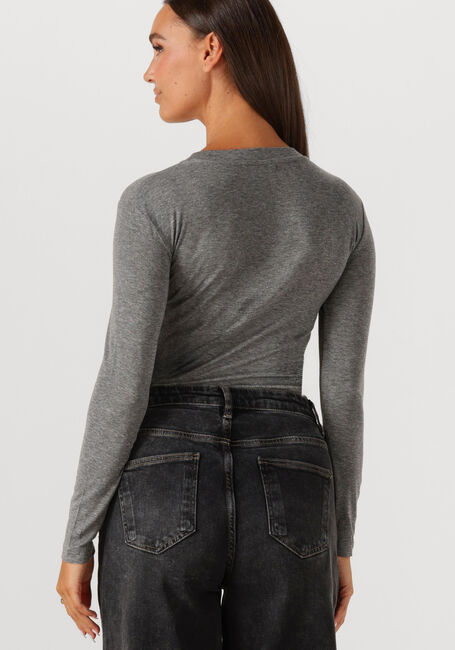 Grijze WITHBLACK Top WBLJOSEFINE LS TEE - large