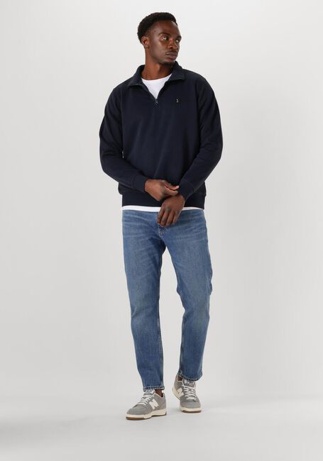 Blauwe BUTCHER OF BLUE Sweater ARMY HALF ZIP - large