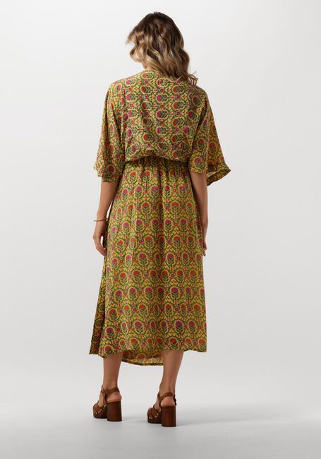 Gele SISSEL EDELBO Midi jurk BRENDA SILK WRAP DRESS - large
