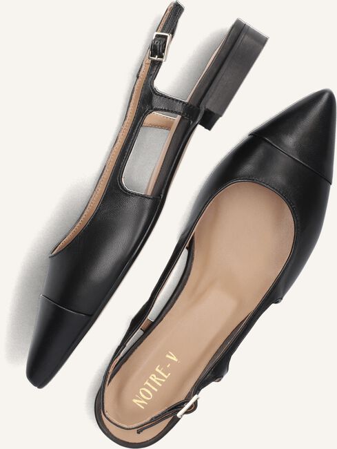 Zwarte NOTRE-V Slingbacks 08-235 Zwarte NOTRE-V Slingbacks 08-235 - large