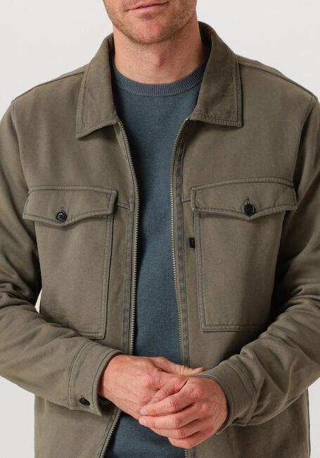 Olijf BUTCHER OF BLUE Overshirt PERRY ZIP OVERSHIRT - large