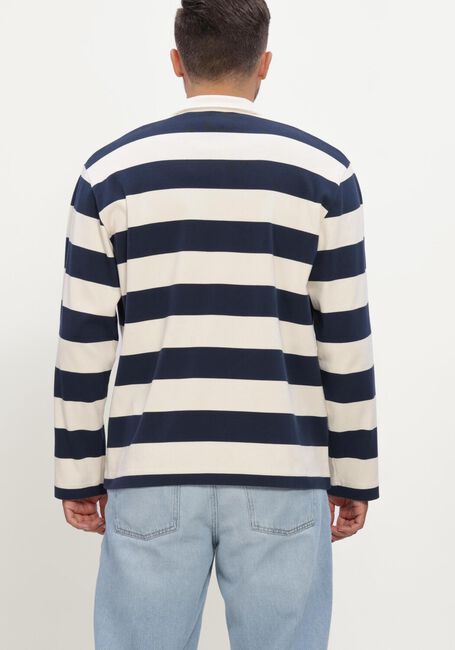 Donkerblauwe POCKIES Polo STRIPED LS POLO - large