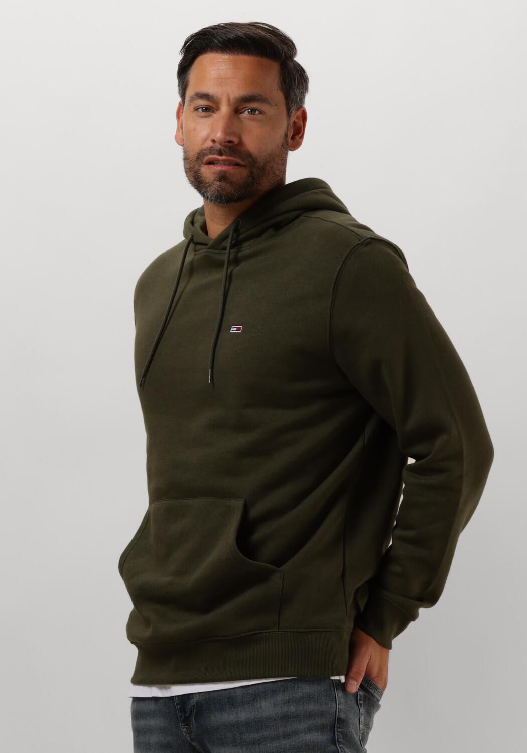 TOMMY JEANS Heren Truien & Vesten Tjm Reg S Flag Hoodie Groen