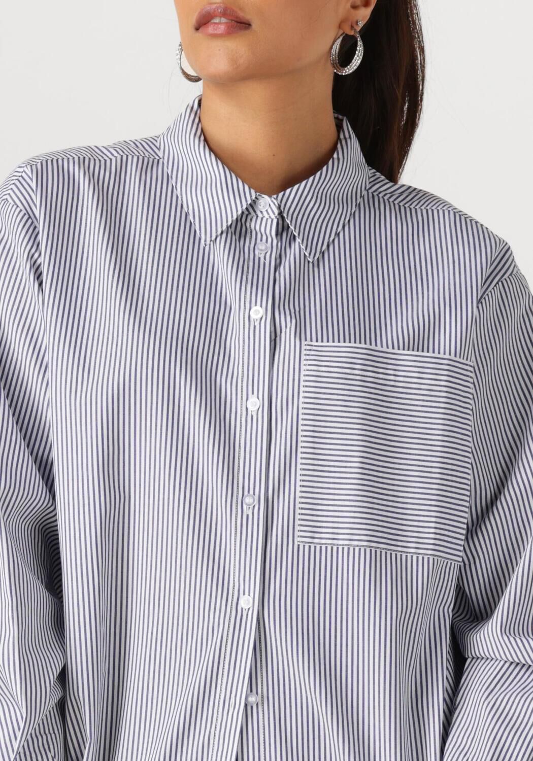 ANOTHER LABEL Dames Blouses Stella Shirt L s Blauw