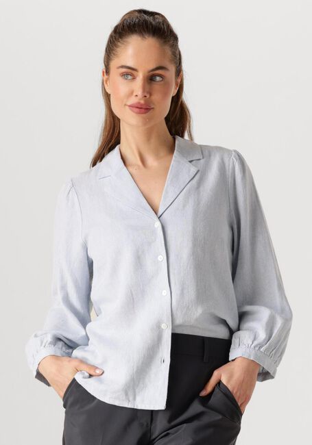 Lichtblauwe MSCH COPENHAGEN Blouses MSCHPENNIE GINIA 3 4 SHIRT - large