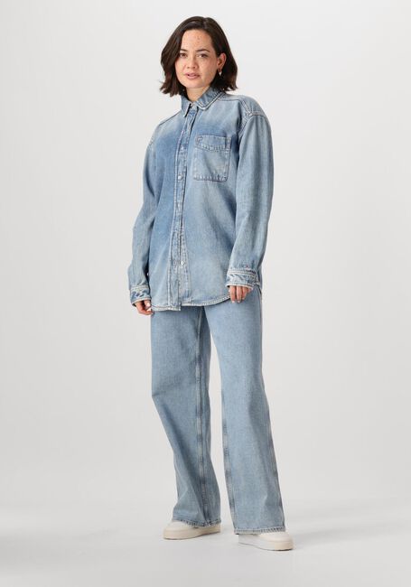 Blauwe TOMMY JEANS Blouses RELAXED FIT OVERSHIRT AI6037 EXT - large