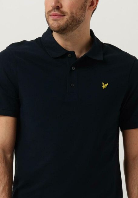 Donkerblauwe LYLE & SCOTT Polo PLAIN POLO SHIRT - large