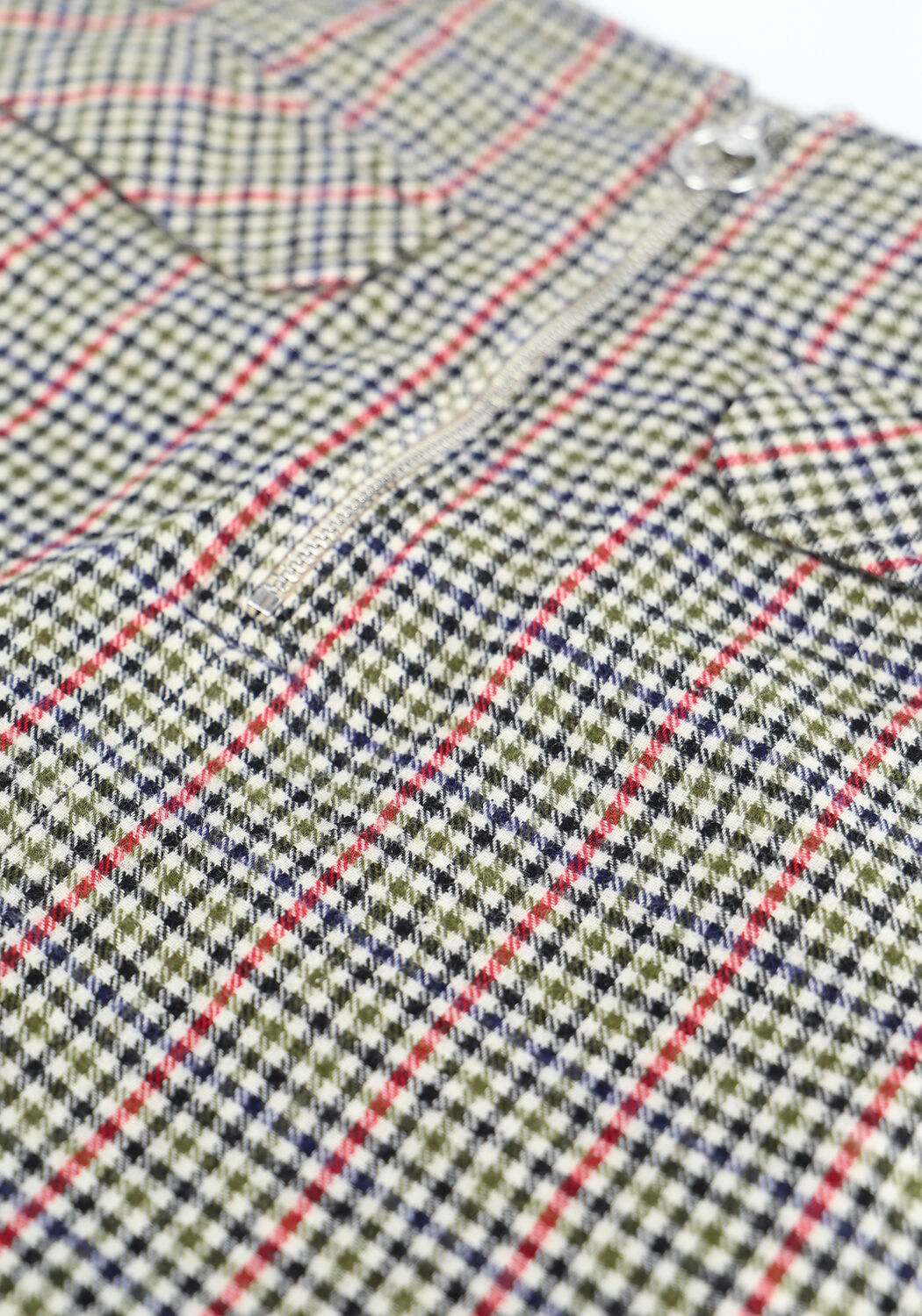 Groene TOMMY JEANS Minirok TJW CHECK ZIP MINI SKIRT - large