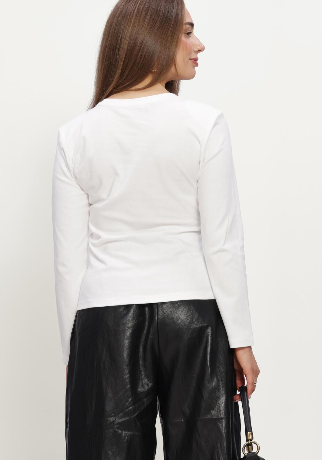 Witte CO'COUTURE Blouses ORIANECC LS PLEAT TIE TEE - large