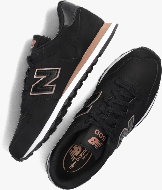 Gw500 Sneakers New Balance 500 Dames Gouden Zwarte New