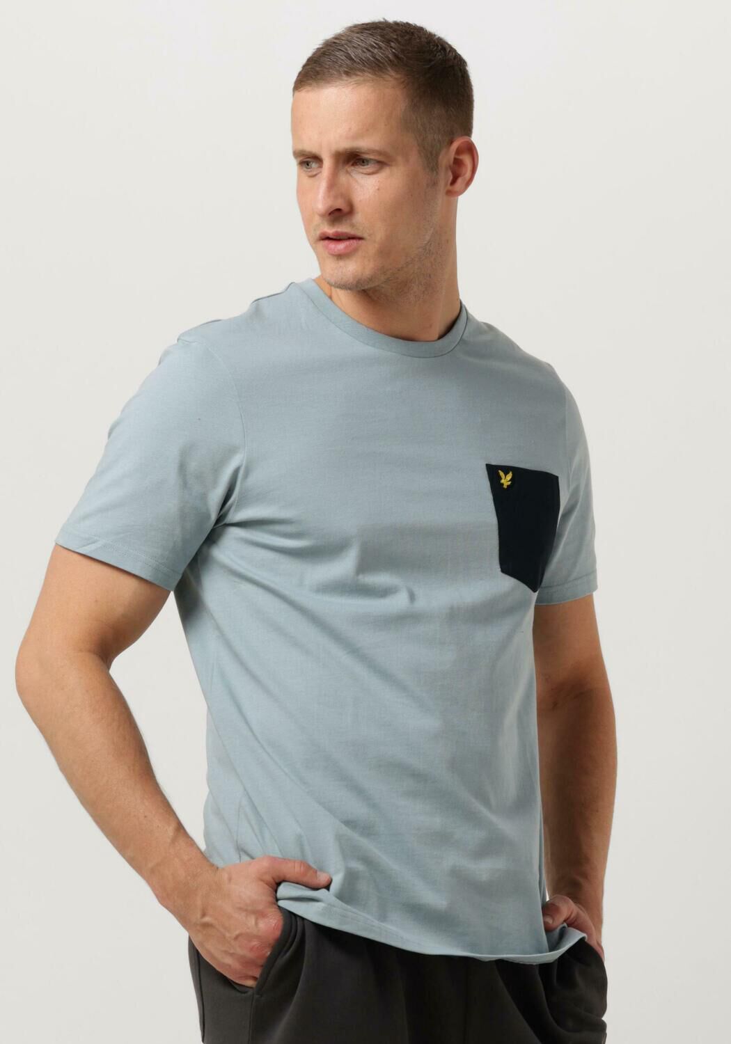 LYLE & SCOTT Heren Polo's & T-shirts Contrast Pocket T-shirt Blauw