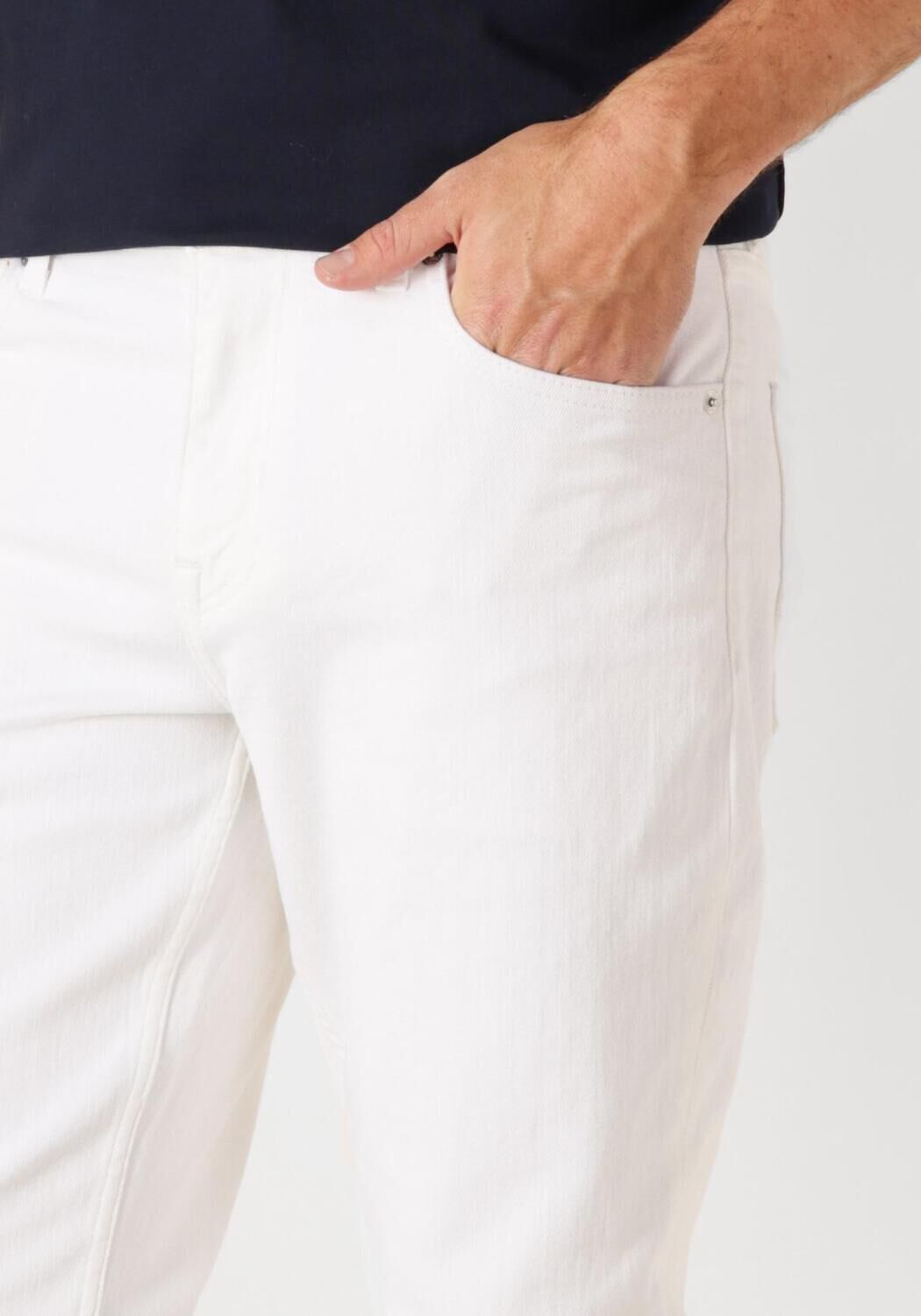 TOMMY HILFIGER Heren Jeans Straight Denton Pstr White Wit
