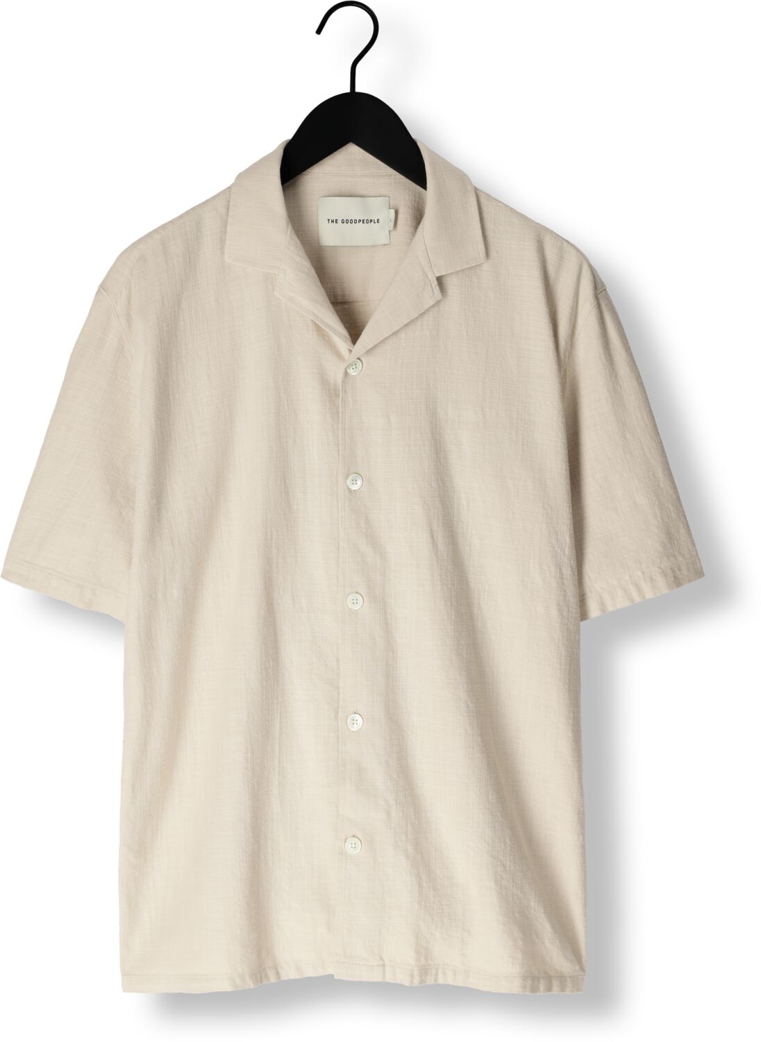 THE GOODPEOPLE Heren Overhemden Slin Beige