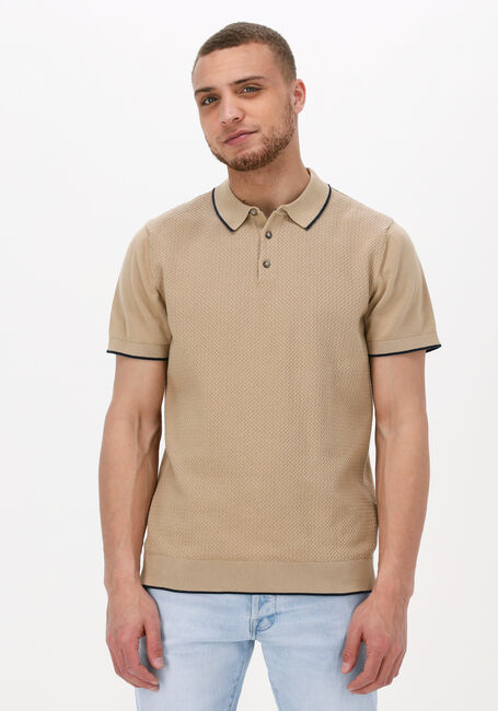 Groene SELECTED HOMME Polo SLHHANK SS KNIT BUTTON POLO - large