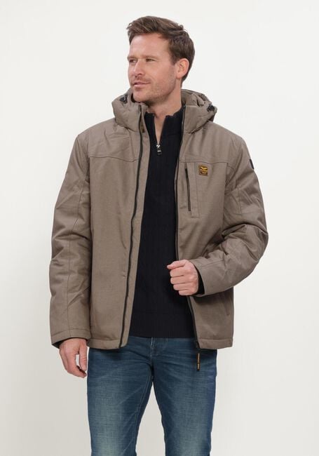 Khaki PME LEGEND Winterjassen SEMI LONG JACKET STRATOR MELANGE TWILL - large