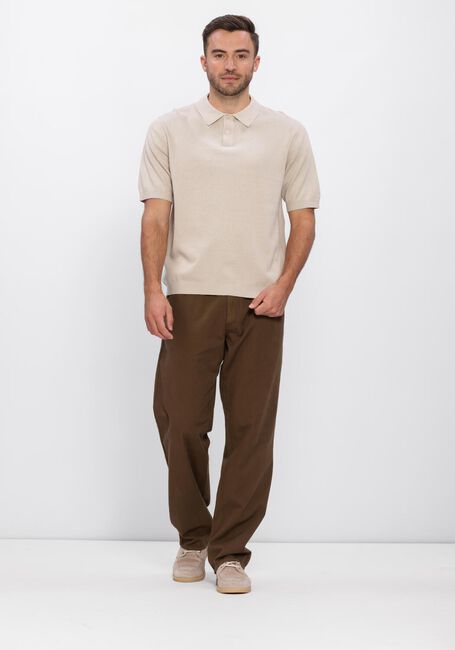 Beige FOR&Eacute;T Polo SEA COTTON LINEN SS POLO - large