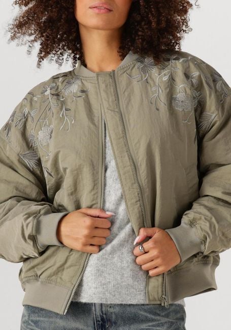 Khaki SUMMUM Jack JACKET BOMBER PADDED EMBROIDERY - large