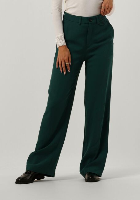 Groene VANILIA Wijde broek CREPE CLEAN CHINO - large