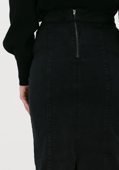 Zwarte MSCH COPENHAGEN Midirok THESSI RIKKE DENIM SKIRT - large