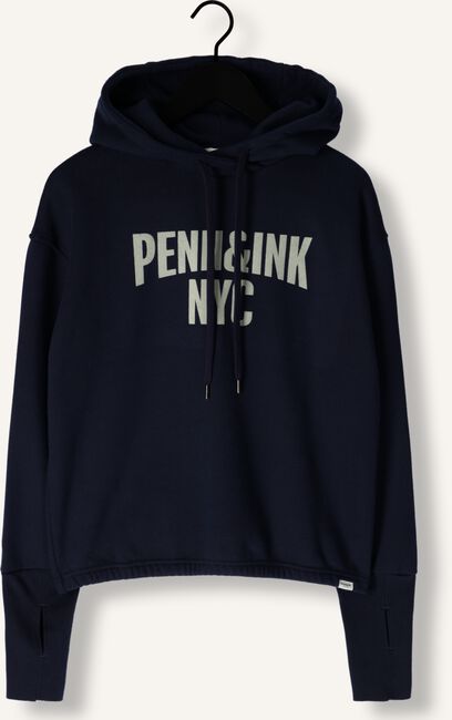 Blauwe PENN & INK Trui 110 HOODIE PRINT Blauwe PENN & INK Trui 110 HOODIE PRINT - large