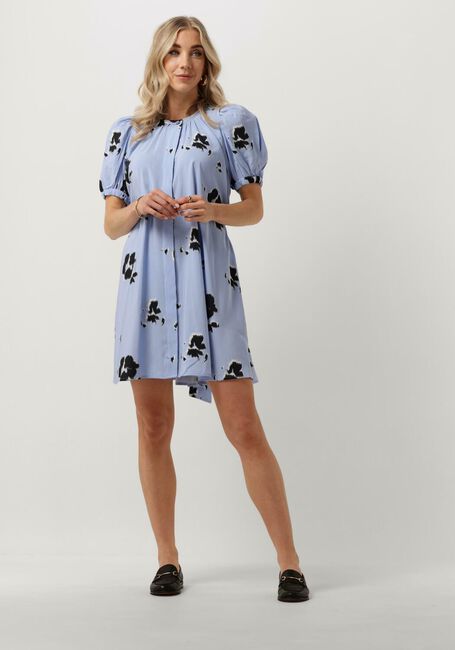 Blauwe OBJECT Mini jurk OBJJENNI 3/4 SHIRT DRESS - large