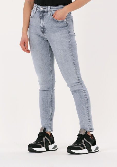 Lichtgrijze CALVIN KLEIN Skinny jeans HIGH RISE SKINNY ANKLE - large