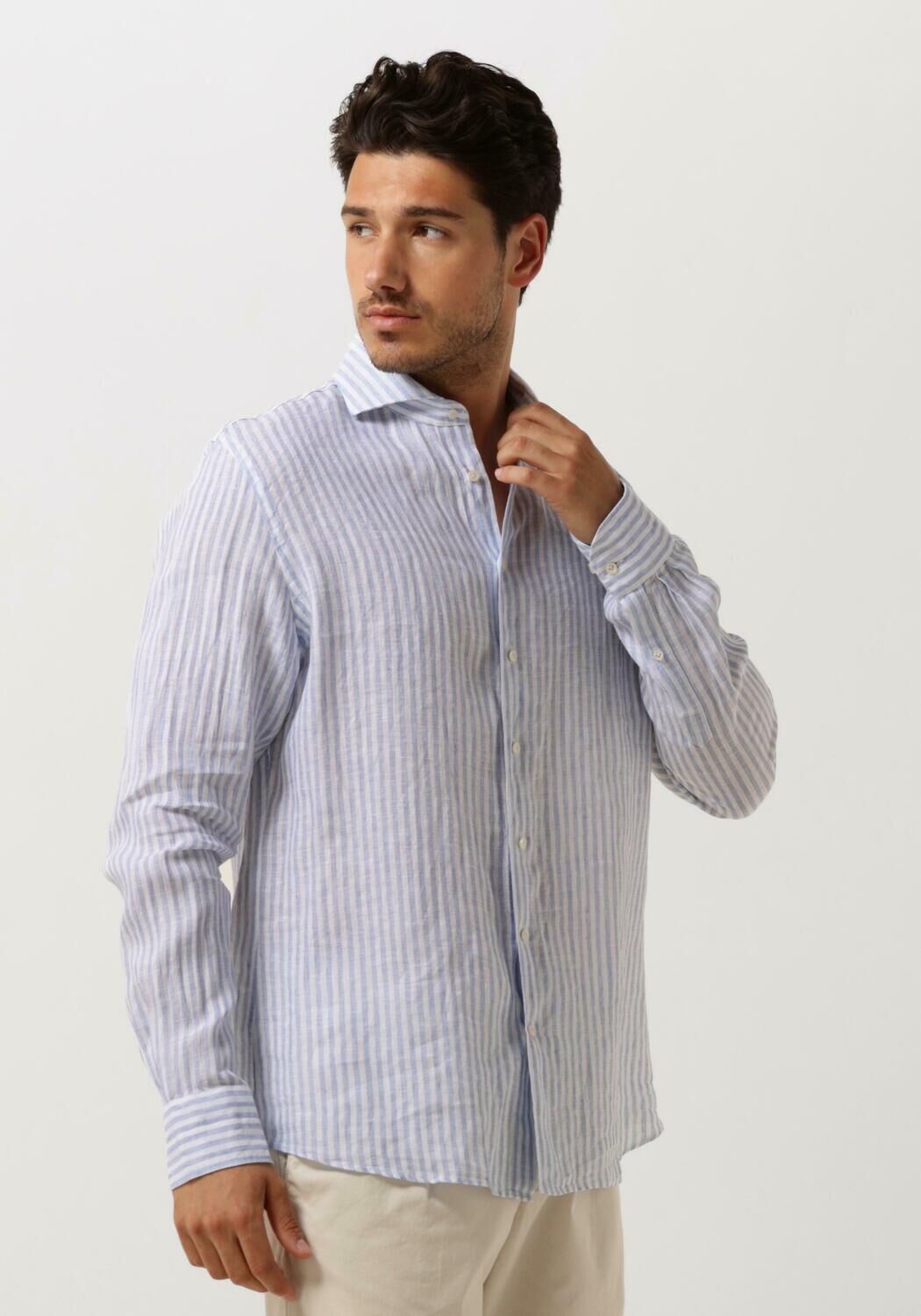 PROFUOMO Heren Overhemden Shirt X-cutaway Blauw