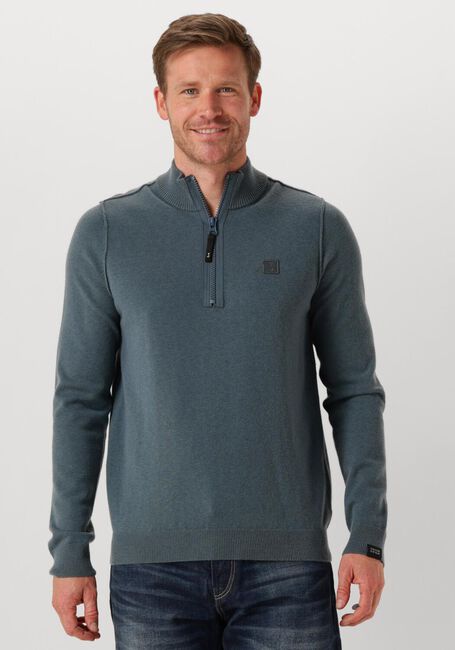 Grijze BUTCHER OF BLUE Trui CLIFDEN HALFZIP - large