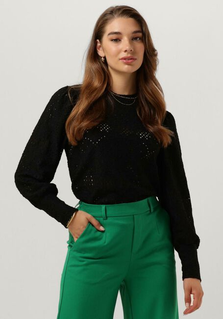 Zwarte OBJECT Blouses OBJFEODORA L/S TOP NOOS - large