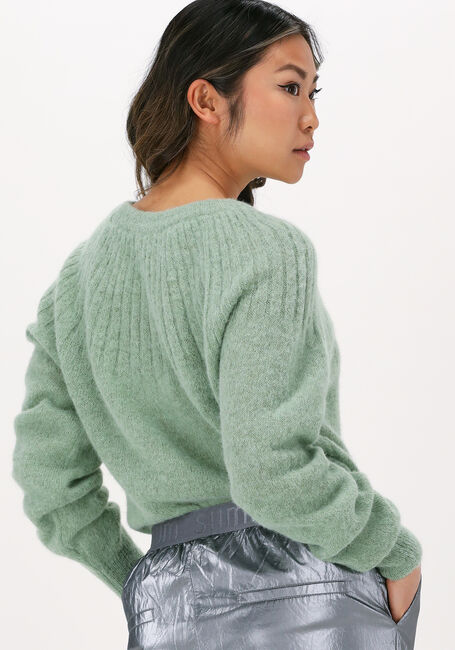 Groene SUMMUM Trui SWEATER FEATHER LIGHT ALPACA K - large