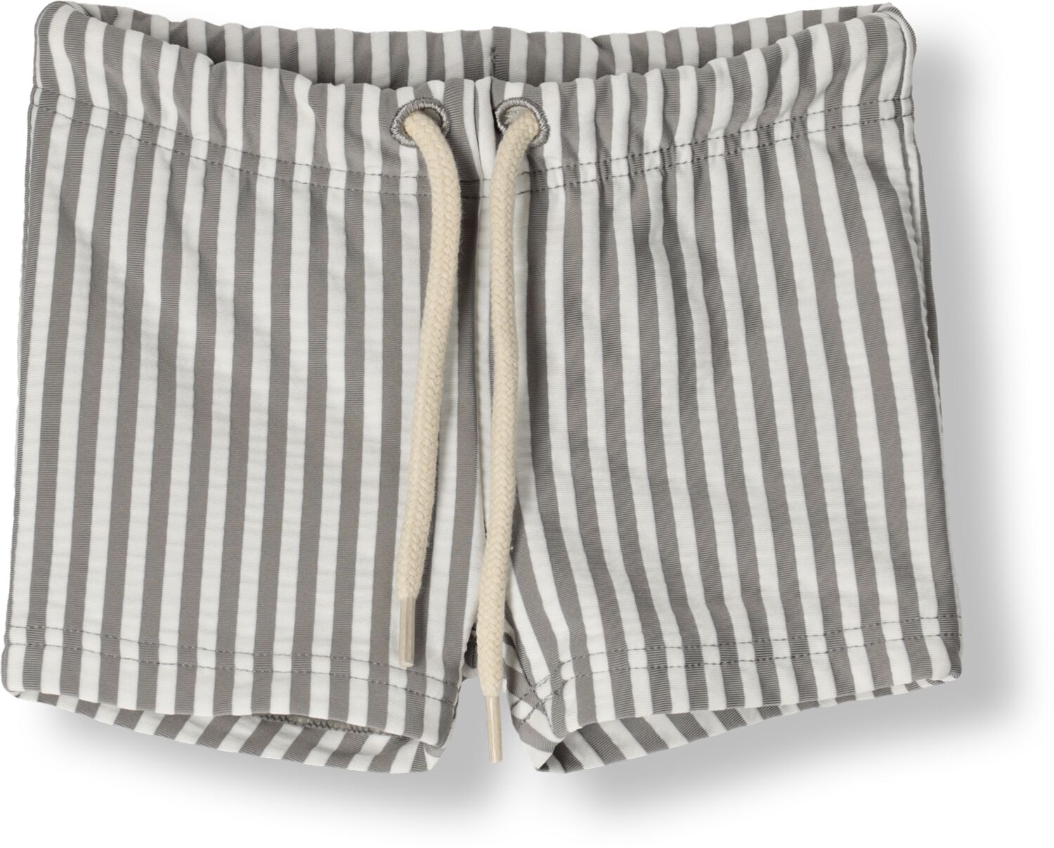 LIL' ATELIER BABY newborn baby zwemboxer NBMFARROW met streepdessin grijs wit Jongens Polyester 86
