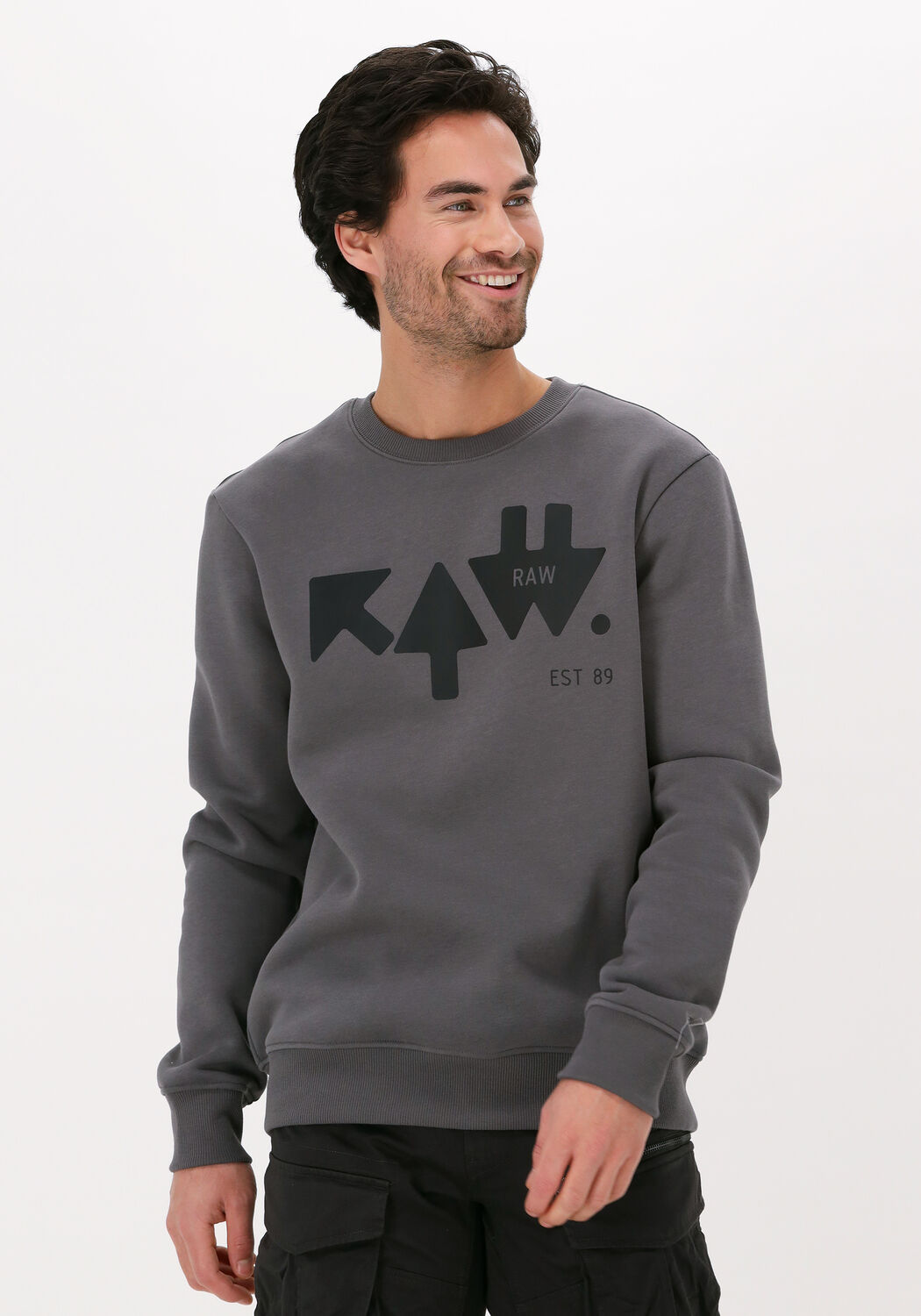 grijze g star raw trui raw arrow r sw