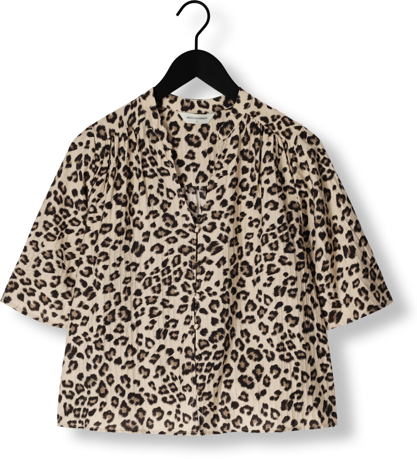 MSCH COPENHAGEN Dames Blouses Mschkalani Vlora 2 4 Shirt Aop Bruin