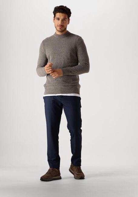 Bruine CAST IRON Trui MOCK NECK REGULAR FIT COTTON MIX - large
