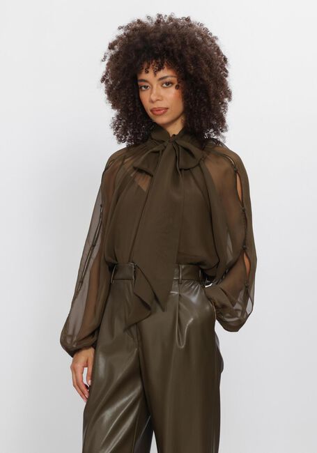 Donkergroene DANTE6 Blouses SONIA BOHO SLEEVE DETAIL BLOUSE - large