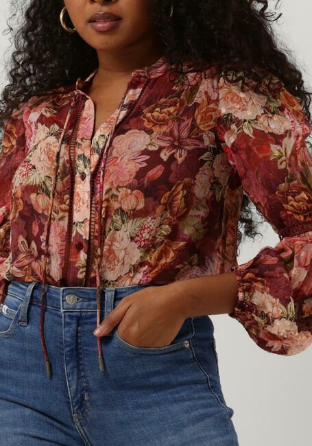 Paarse GUESS Blouses LS JOSETTE TOP - large