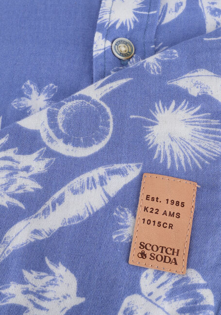 Lichtblauwe SCOTCH & SODA Casual overhemd REGULAR FIT BONDED SHIRT - large