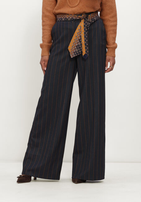 Donkerblauwe CAROLINE BISS Wijde broek 4579 - large