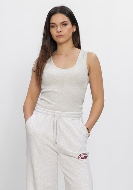 Lichtgrijze ALIX THE LABEL Top LADIES KNITTED RIB TANKTOP - large