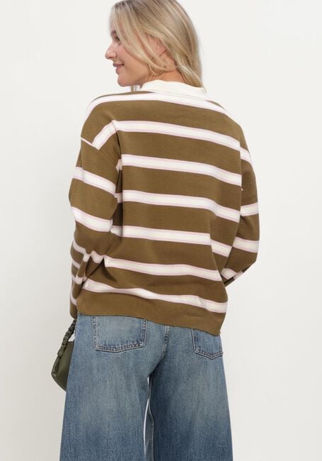 Groene Y.A.S. Trui YASISABELL LS POLO KNIT PULLOVER S - large