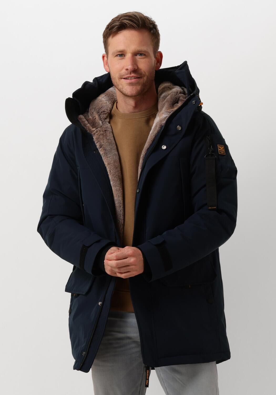 PME LEGEND Heren Jassen Long Jacket Ice Pilot Ottoman Blauw
