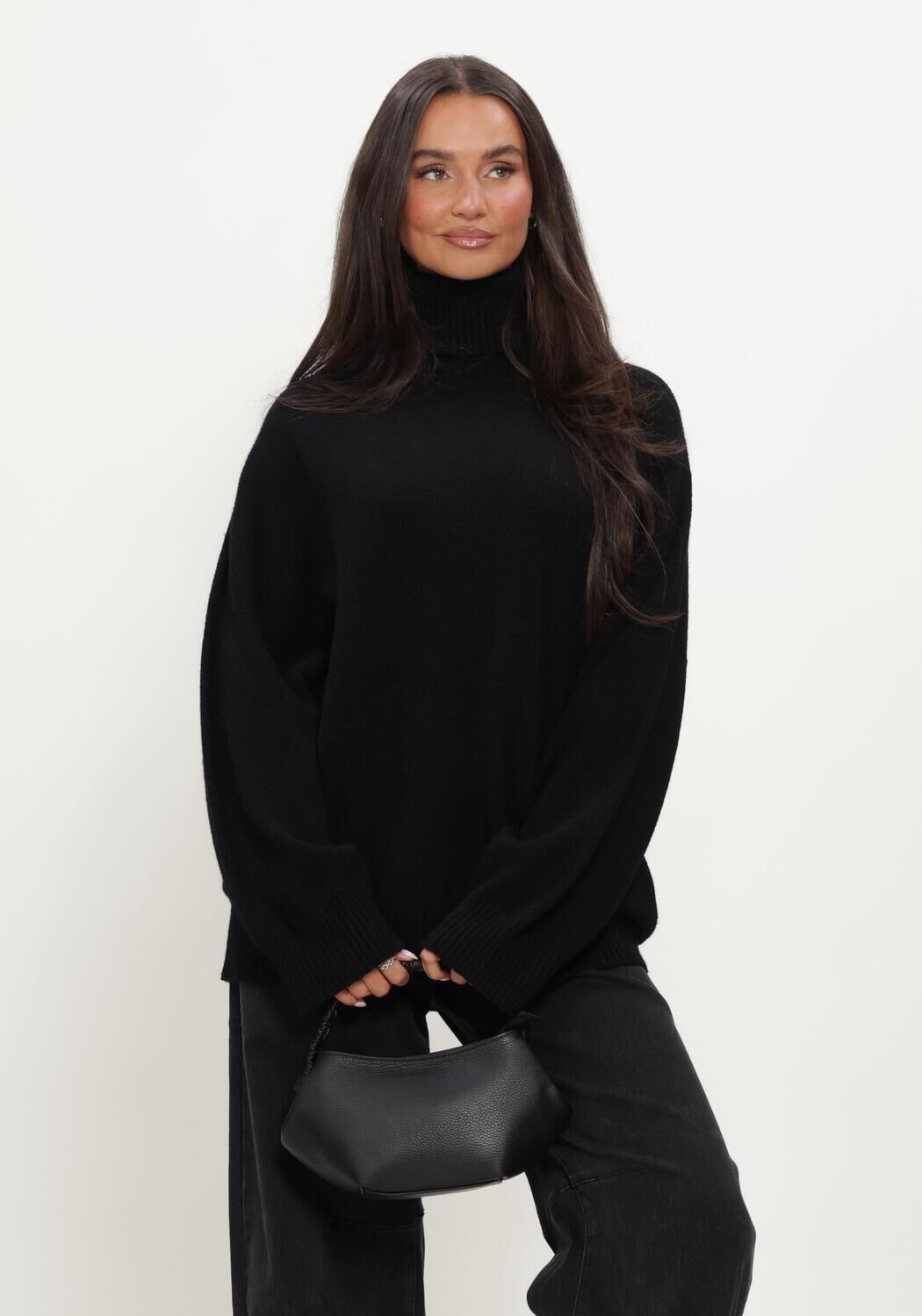 SIMPLE Dames Truien & Vesten Knit-base-visc-26-3 Zwart