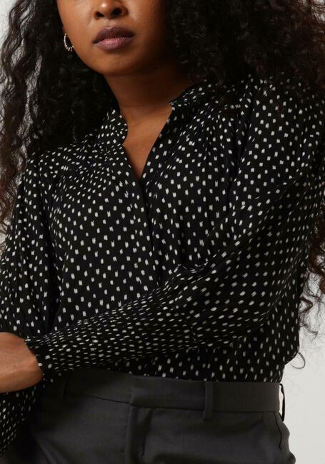 Zwarte NEO NOIR Blouses CAMISA MINI STITCH BLOUSE - large