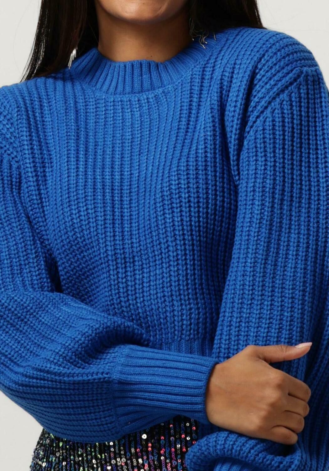 COLOURFUL REBEL Dames Truien & Vesten Yitty Knitted Sweater Blauw