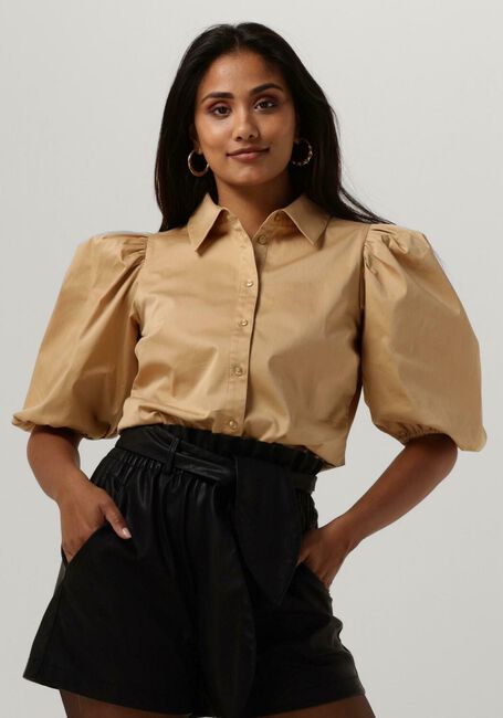 Camel NOTES DU NORD Blouses KIRA SHORT SLEEVE SHIRT - large