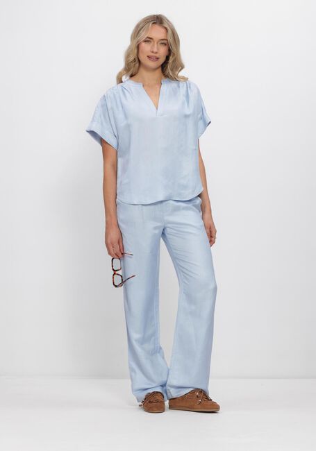 Blauwe MINUS Pantalon MSSABBI LINEN PANT - large