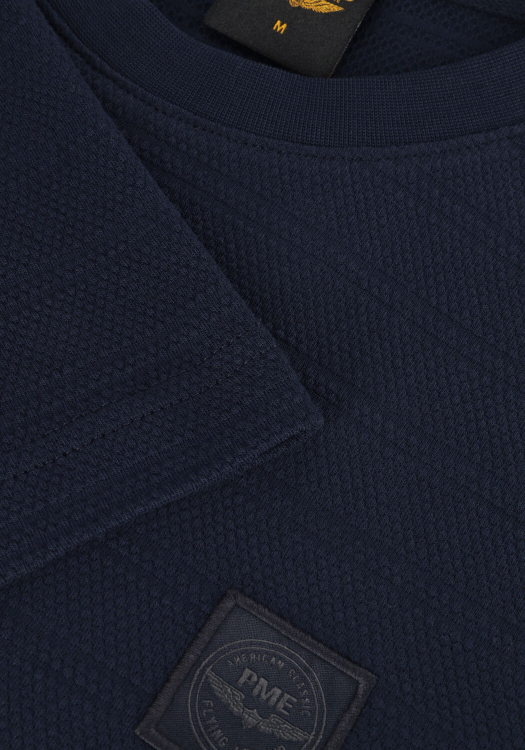 Blauwe PME LEGEND T-shirt SHORT SLEEVE R-NECK JACQUARD STRIPES - large