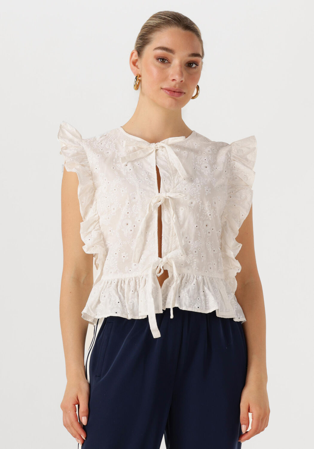OBJECT Dames Tops & T-shirts Objcilie S l Top Rep Wit